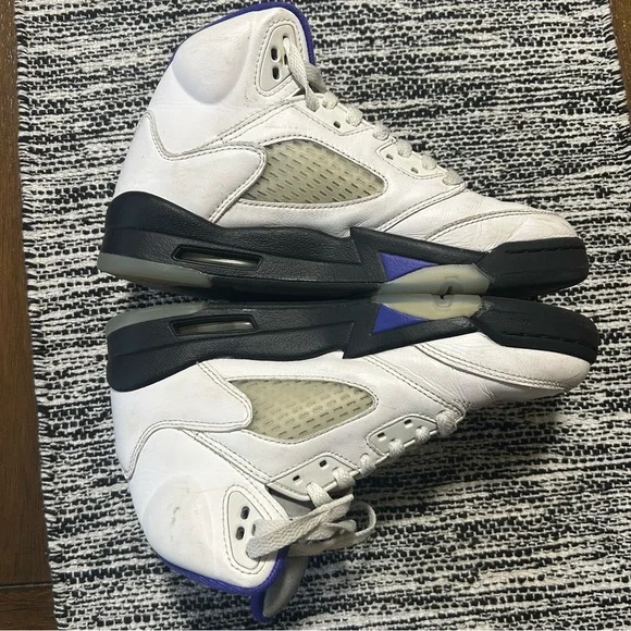 Jordan 5 dark concord purple/white Grade School size 5Y no box - Picture 6 of 8